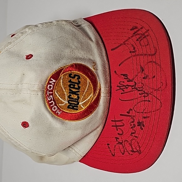 VTG Houston Rockets Basketball Cap Hat NBA Autograph Championship 1993 1994 - Picture 3 of 16